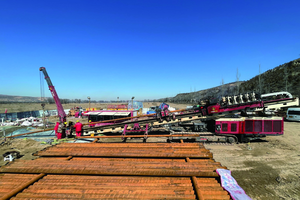 捷報(bào)！無(wú)定河定向鉆穿越工程一次回拖成功！